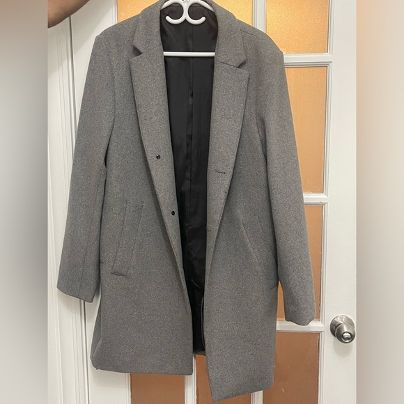 H&M long grey coat - Picture 1 of 1